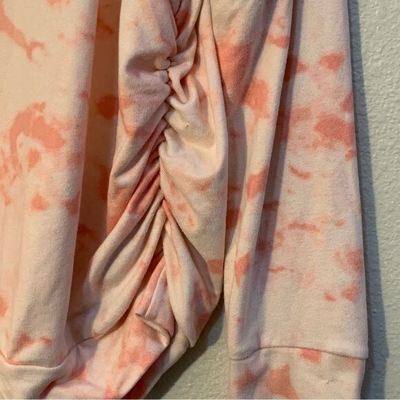 FEATHERS Peach Cream Tie-Dye Women's Maternity Sweatshirt XL. - Picture 5 of 12